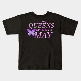 Queens Are Born In May Kids T-Shirt